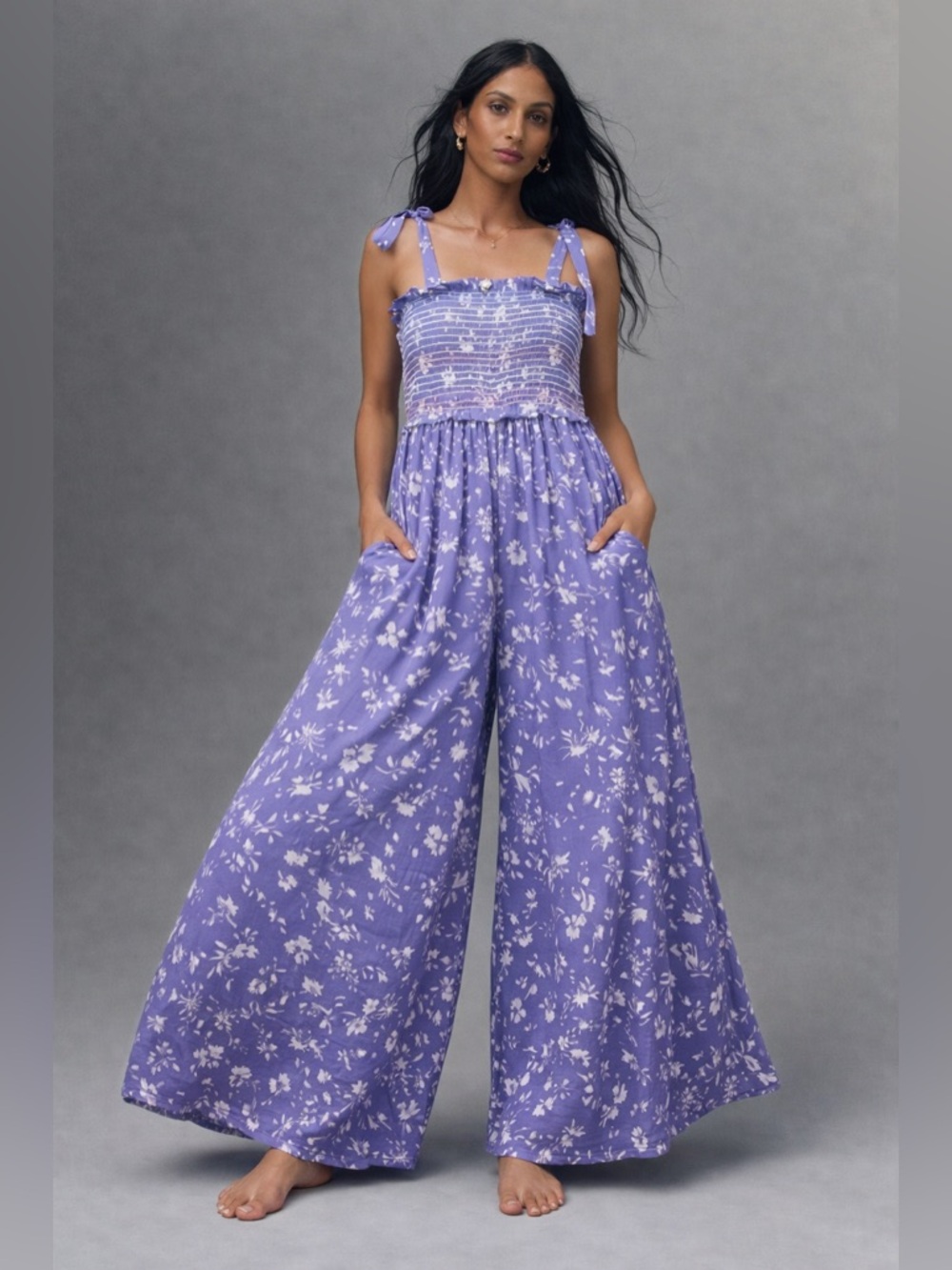 #10  🌷Free People colour my world Lavender Floral Jumpsuit